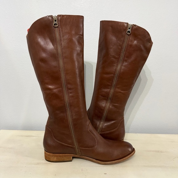 Kork-Ease Brown Leather Tall Riding Boots - Picture 3 of 11